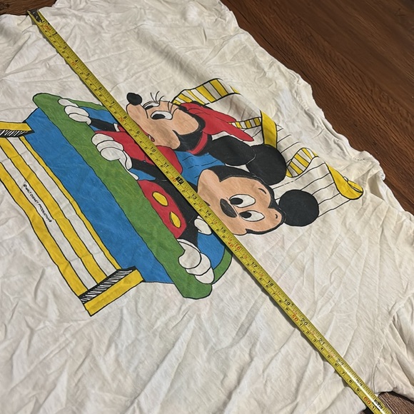 VINTAGE 1970s Walt Disney Productions Mickey and Minnie Double sided tee shirt - Picture 9 of 11